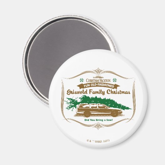 Fun Old Fashioned Griswold Family Kerstmis Magneet (Voorkant / Achterkant)