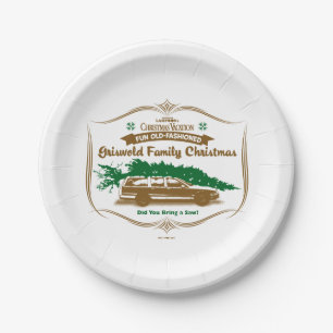 Fun Old Fashioned Griswold Family Kerstmis Papieren Bordje
