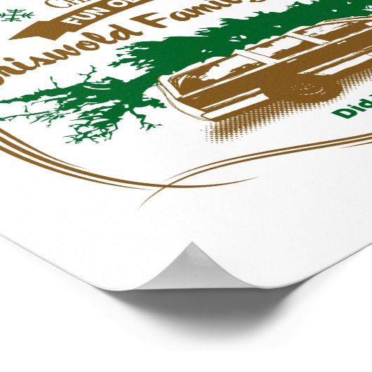 Fun Old Fashioned Griswold Family Kerstmis Poster (Hoek)