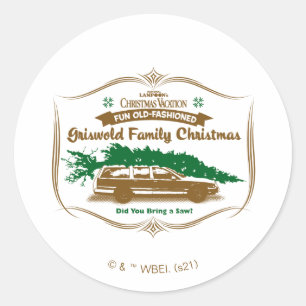 Fun Old Fashioned Griswold Family Kerstmis Ronde Sticker