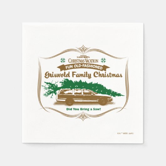 Fun Old Fashioned Griswold Family Kerstmis Servet (Voorkant)