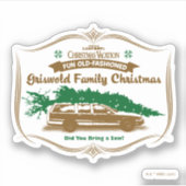 Fun Old Fashioned Griswold Family Kerstmis Sticker (Voorkant)