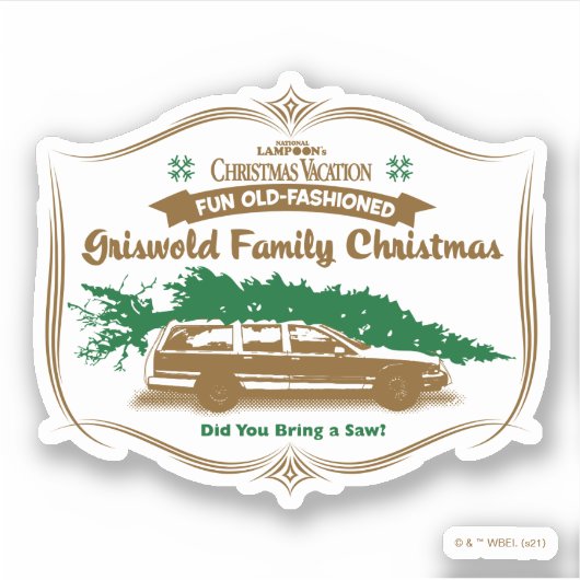 Fun Old Fashioned Griswold Family Kerstmis Sticker (Voorkant)
