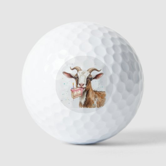 Fun Old Goat Over The Hill Verjaardag Golfballen (Voorkant)