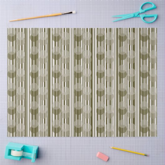 Fun Olive Green Party Tinsel en Confetti Pattern Tissuepapier (Craft)