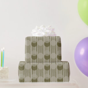 Fun Olive Green Party Tinsels en Confetti Pattern Cadeaupapier
