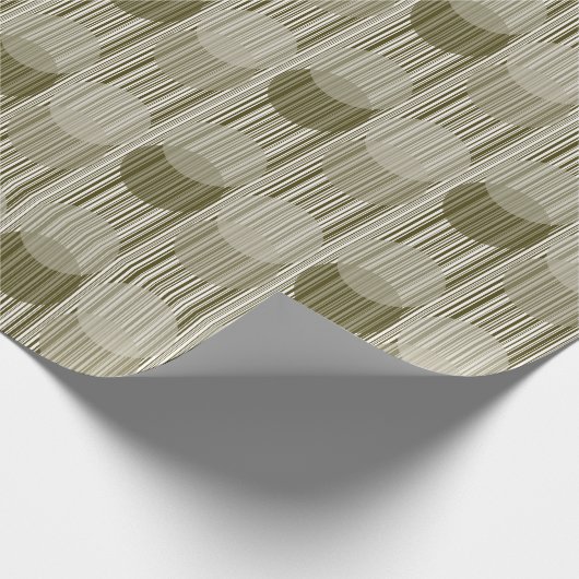 Fun Olive Green Party Tinsels en Confetti Pattern Cadeaupapier (Hoek)