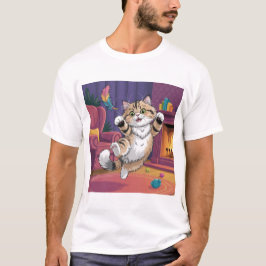 Fun Ontwerp met Kat voor Heren T-shirt | Schattig 