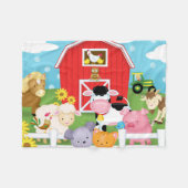 Fun op Boerderij Flannel Blanket Fleece Deken (Voorkant (Horizontaal))