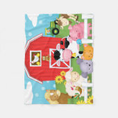 Fun op Boerderij Flannel Blanket Fleece Deken (Voorkant)