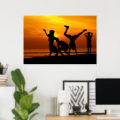 Fun. op zonsondergang poster (Thuiskantoor)