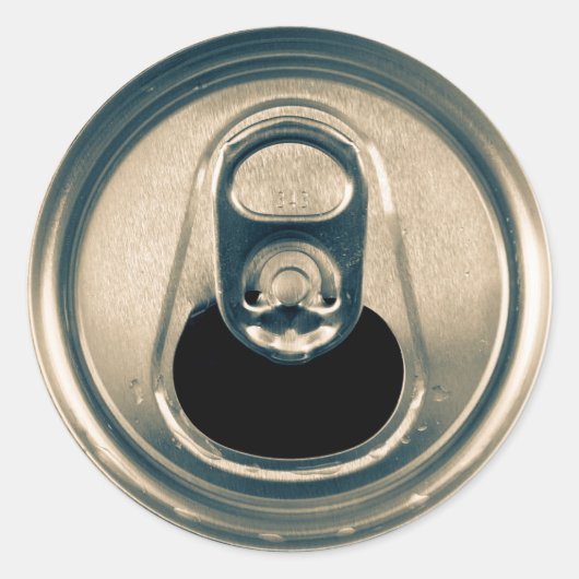 Fun Open Soda Can Top Ronde Sticker (Voorkant)