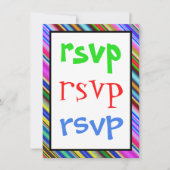 Fun, opvallende "rsvp"-kaart kaart (Voorkant)