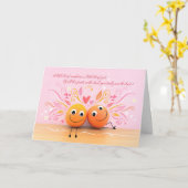 Fun Oranges Valentine's Day Card Kaart (Gele Bloem)