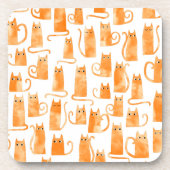 Fun Oranje Cat Bier Onderzetter (Voorkant)