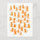 Fun Oranje Cat Briefkaart (Voorkant)