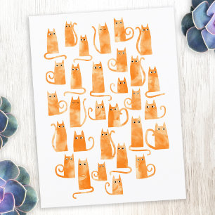 Fun Oranje Cat Briefkaart