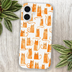 Fun Oranje Cat iPhone 16 Hoesje