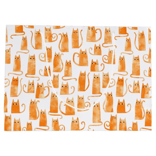 Fun Oranje Cat Groot Cadeauzakje (Achterkant)