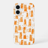 Fun Oranje Cat iPhone 16 Hoesje (Achterkant)