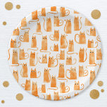 Fun Oranje Cat Papieren Bordje<br><div class="desc">Schattigee kleine waterverf oranje gemberkatten. Originele kunst van Nic Squirrell. Perfect voor dierenvrienden.</div>