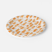 Fun Oranje Cat Papieren Bordje (Gekanteld)