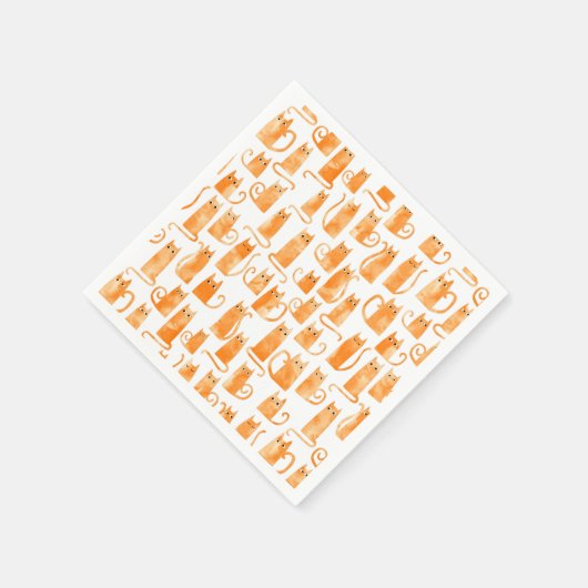 Fun Oranje Cat Servet (Hoek)