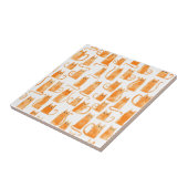 Fun Oranje Cat Tegeltje (Zijkant)