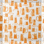 Fun Oranje Cat Tegeltje<br><div class="desc">Schattigee kleine waterverf oranje gemberkatten. Originele kunst van Nic Squirrell. Perfect voor dierenvrienden.</div>