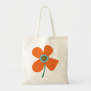Fun Oranje Daisy Pop Summer Flower Whimsical Cute Tote Bag
