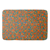 Fun Oranje Goldfish Ocean Blue en Green Backgroun Badmat (Voorkant)
