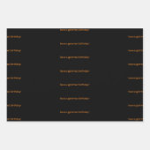 Fun Oranje Happy Birthday Tiger Inpakpapier Vel (Voorkant 3)