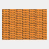 Fun Oranje Happy Birthday Tiger Inpakpapier Vel (Voorkant 2)