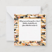 Fun Oranje "Happy Halloween" Patroon Aangepaste na Notitiekaartje (Achterkant)