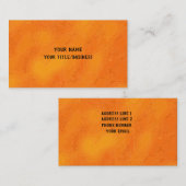 Fun Oranje Kleurachtergrond Visitekaartje (Voorkant / Achterkant)