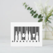 Fun original © black and white bar code (streepjes briefkaart (Staand voorkant)