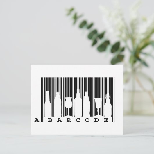 Fun original © black and white bar code (streepjes briefkaart (Staand voorkant)