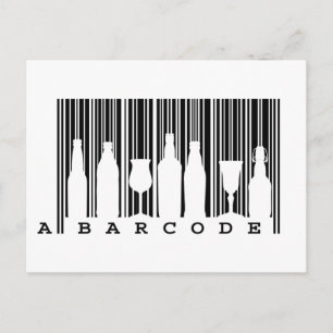 Fun original © black and white bar code (streepjes briefkaart