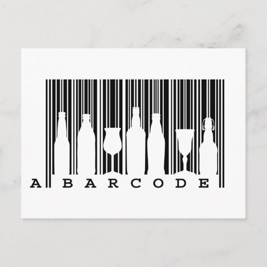 Fun original © black and white bar code (streepjes briefkaart (Voorkant)