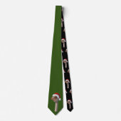 Fun Ostrich Weating Santa Hat Animal Humor Stropdas (Voorkant)