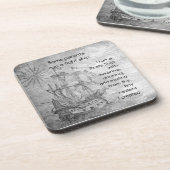 Fun Ouderschap Pirate Quote Pirate Ship Bier Onderzetter (Linkerzijde)