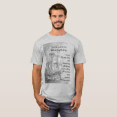 Fun Ouderschap Pirate Quote Pirate Ship T-shirt (Voorkant volledig)