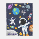 Fun Outer Space Astronaut, Schattigee Kinder eerst Fleece Deken (Voorkant)