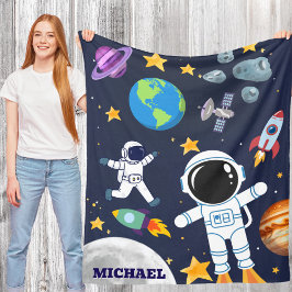 Fun Outer Space Astronaut, Schattigee Kinder eerst Fleece Deken