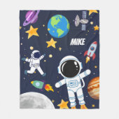 Fun Outer Space Astronaut, Schattigee Kinder eerst Fleece Deken (Voorkant)