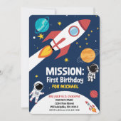 Fun Outer Space Astronaut, Schattigee Kinder eerst Kaart (Voorkant)