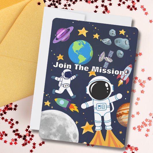 Fun Outer Space Astronaut, Schattigee Kinder eerst Kaart