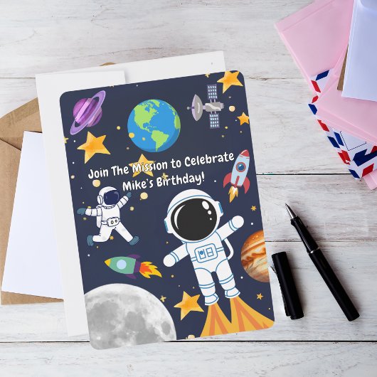 Fun Outer Space Astronaut, Schattigee Kinder eerst Kaart