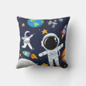 Fun Outer Space Astronaut, Schattigee Kinder eerst Kussen (Achterkant)