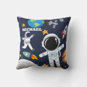 Fun Outer Space Astronaut, Schattigee Kinder eerst Kussen (Achterkant)